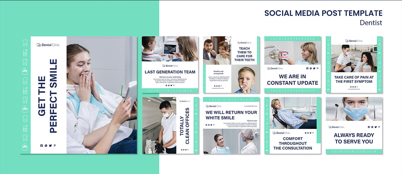 Pack Arte para Social Media Dentista