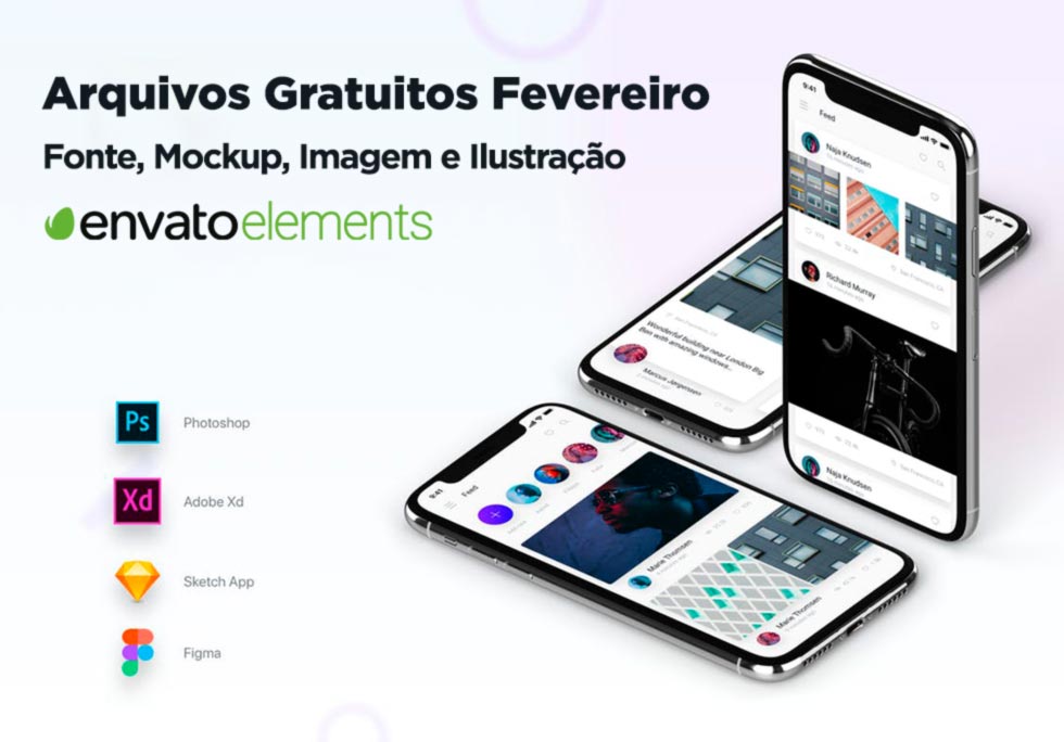 arquivos gratuitos envato elements fevereiro