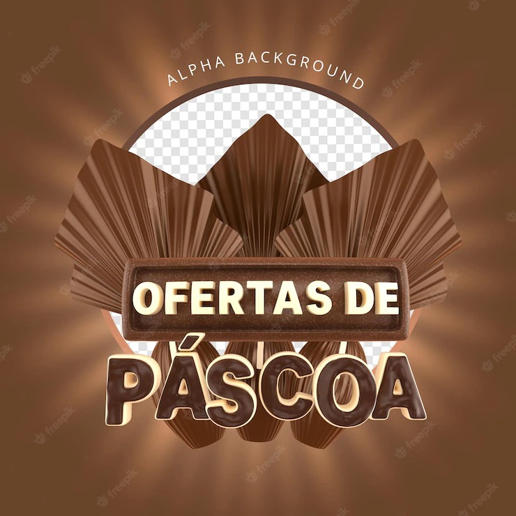 oferta de pascoa para composicao de renderizacao em 3d