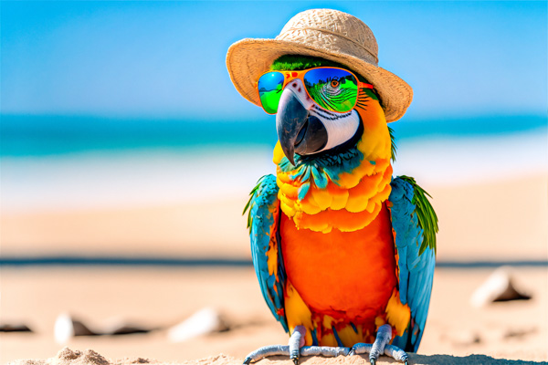 imagens de verao gratis arara de oculos e chapeu na praia