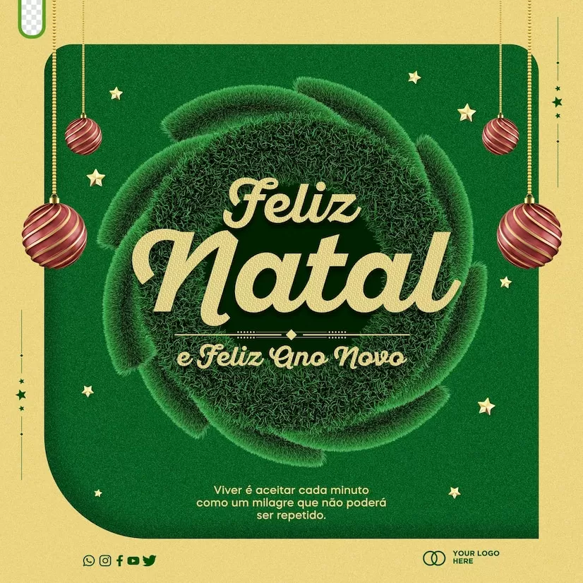 Pack De Artes Editáveis Natal Grátis Psd - Feras Do Design